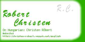 robert christen business card